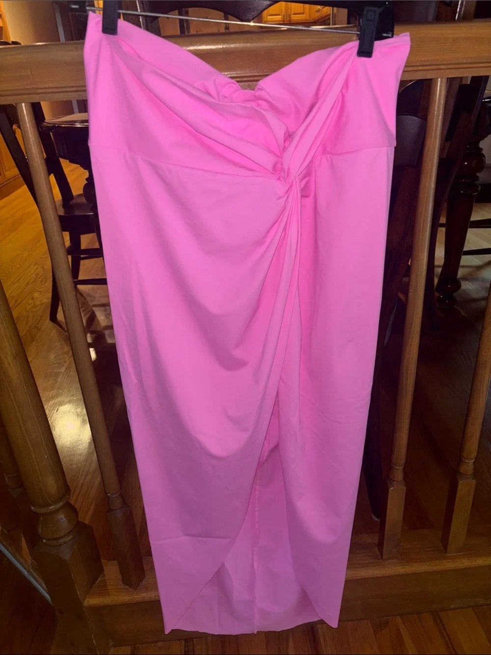 SKIMS Pink Twist-Front Swim Sarong